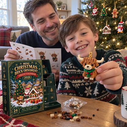 🎄 24-Day Mini Christmas Brick Ornament Advent Calendar – 24 Unique Buildable Holiday Models