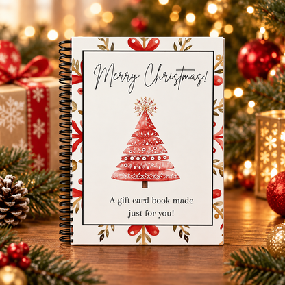 DIY Spiral Bound Merry Christmas Gift Card Album
