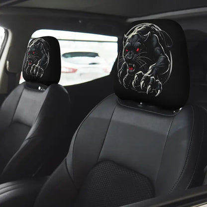 Funny Cartoon Car Headrest Covers – 2PCS Universal Fit