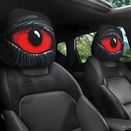 Funny Cartoon Car Headrest Covers – 2PCS Universal Fit
