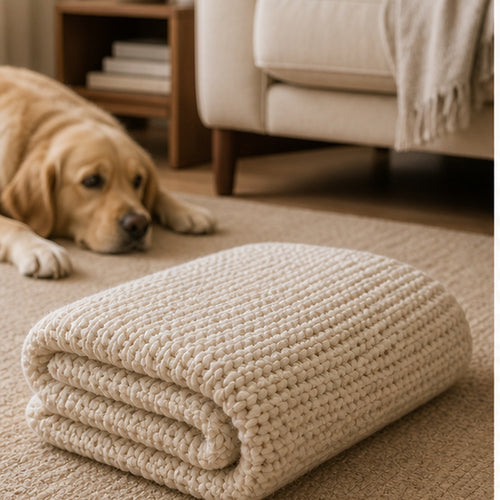 Cozy Knit Blanket by mivoira