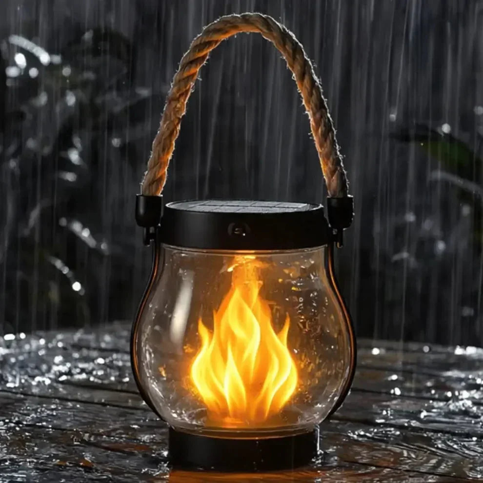 🔥Last Chance Before They're Gone!  💡Solar Flame Lanterns – No Wiring, Auto-On at Dusk!🔥