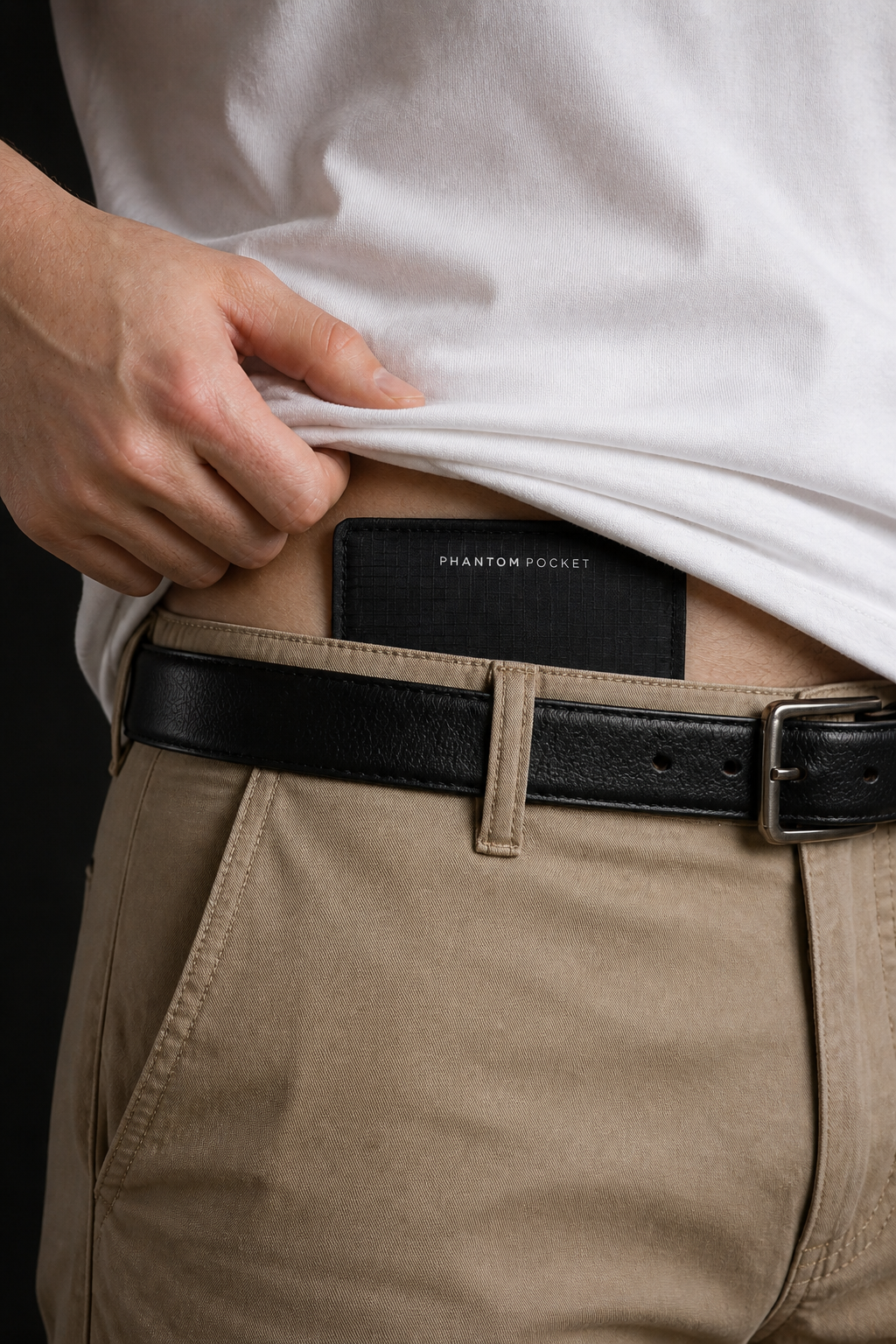 Farsight wallet lying flat and comfortable under clothing